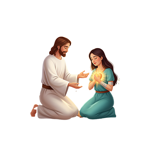 Healing love illustration