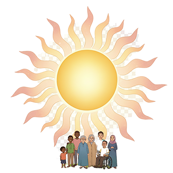 Sun shining on all people